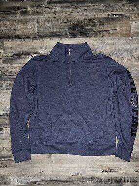 PINK Victoria's Secret Quarter-Zip Pullover - Navy Heather